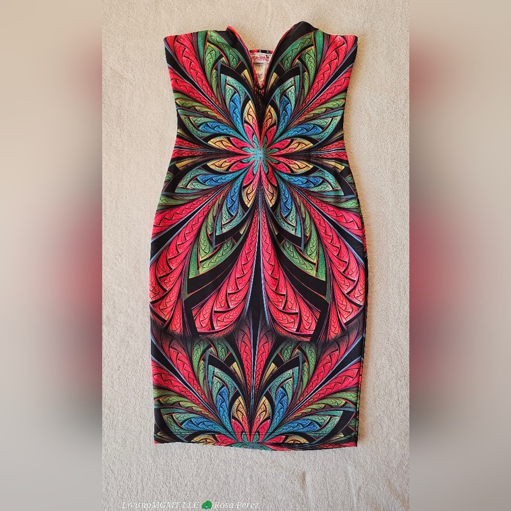 Vibrant Multicolor Women's Midi Dress